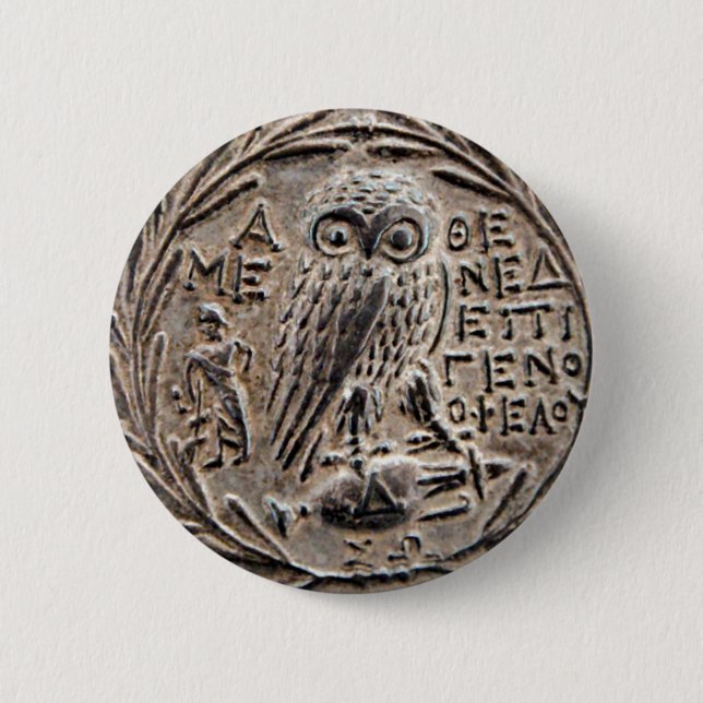 Athens Silver Tetradrachm Button (Front)