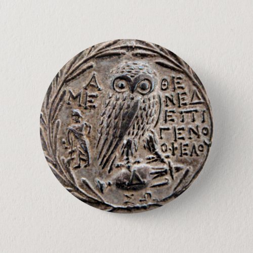 Athens Silver Tetradrachm Button