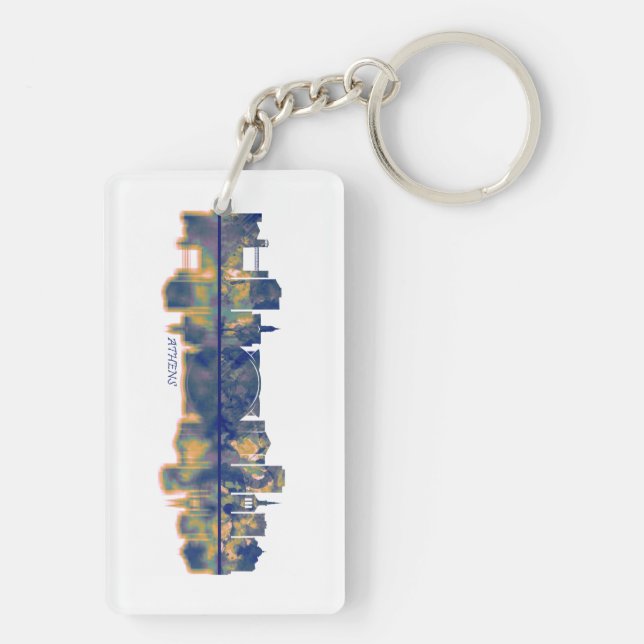 Athens Skyline Keychain (Back)