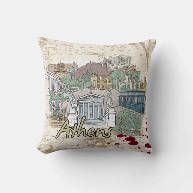 Athens Throw Pillow (Front)