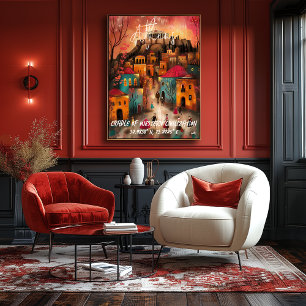 Athens Travel – Whimsical Illustrated Cityscape Poster