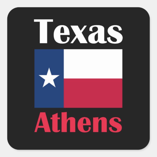 Athens TX Square Sticker (Front)