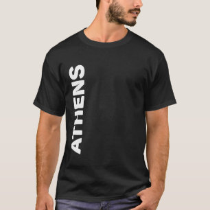 Athens Vertical Text T-Shirt