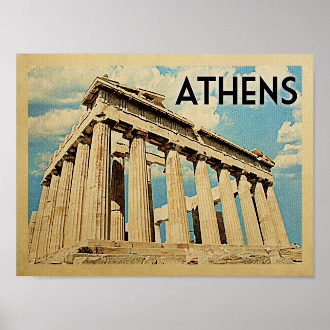 Athens Vintage Travel Poster (Front)