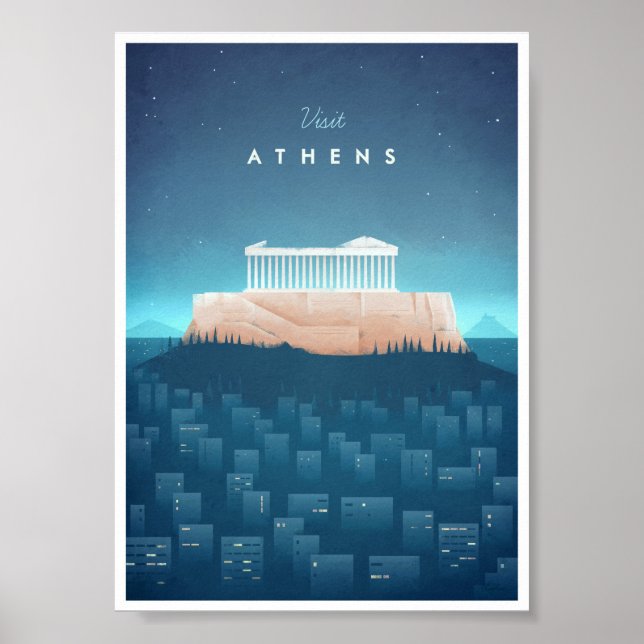 Athens Vintage Travel Poster (Front)