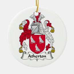 Atherton Family Crest Ceramic Ornament