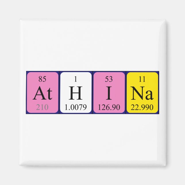 Athina periodic table name magnet (Front)