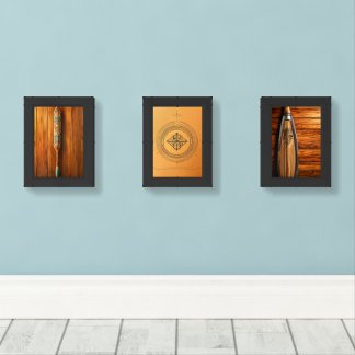 Athivasi Wellness Minimalistic Wooden Knife Print Wall Art Sets