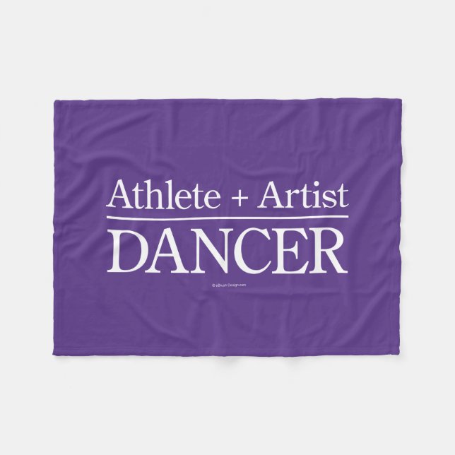 Athlete + Artist = Dancer Fleece Blanket (Front (Horizontal))