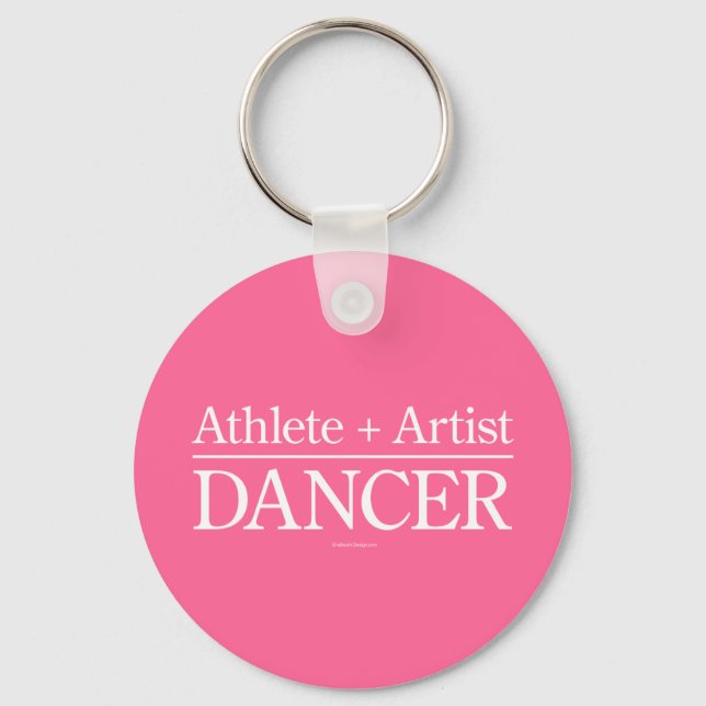 Athlete + Artist = Dancer Keychain (Front)