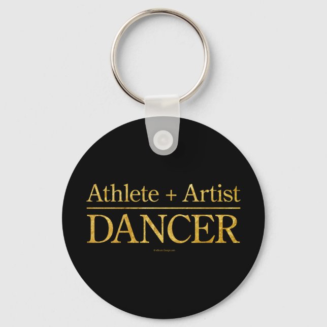 Athlete + Artist = Dancer Keychain (Front)