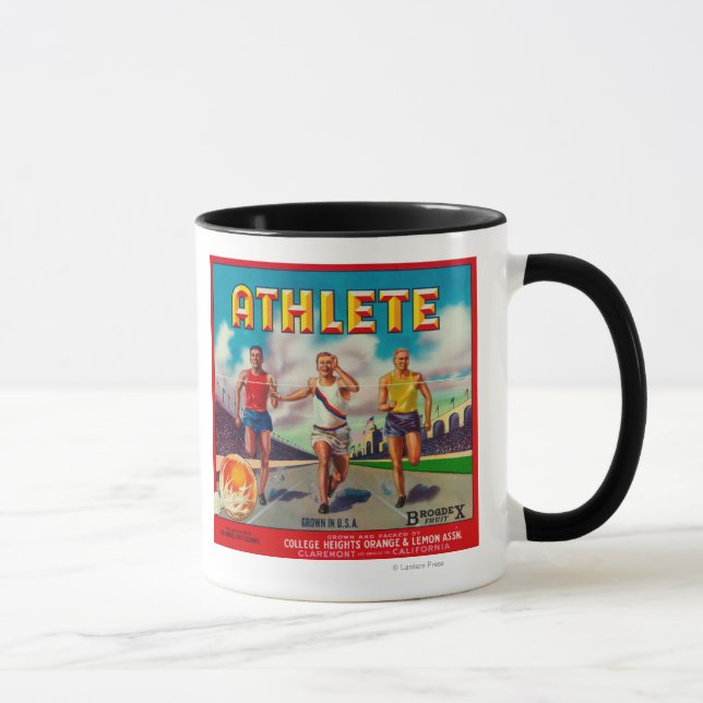 Athlete Brand Citrus Crate Label Mug (Right)