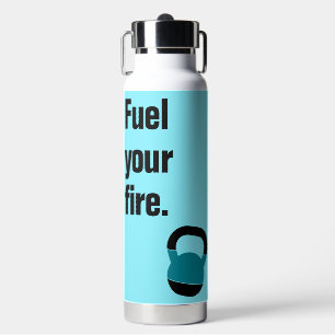 Athlete Fitness Coach Kettlebell Fuel Your Fire Water Bottle