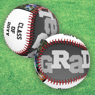 Athlete GRAD Black Ombre Graduation Photo Baseball