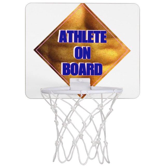 Athlete on Board Mini Basketball Hoop (Front)