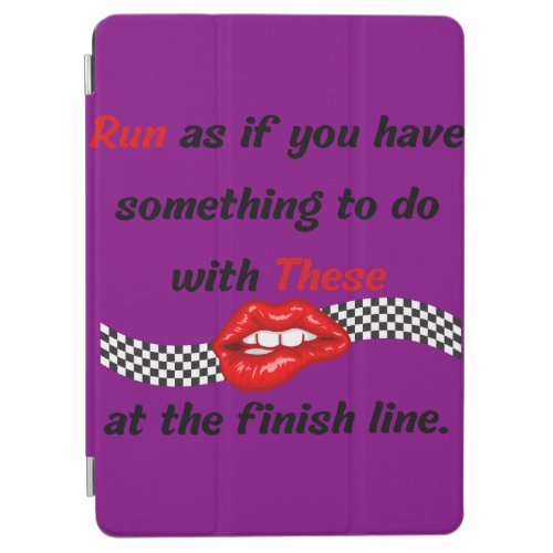 Athletes Funny Motivational Marathon Running Quote iPad Air Cover