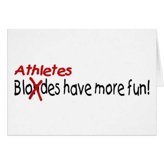 Athletes Have More Fun Cards (Front Horizontal)
