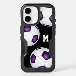 athletes sports team colors purple white soccer iPhone 16 case