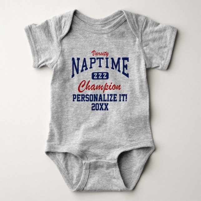 Athletic Champion Naptime T-Shirt Baby Bodysuit (Front)