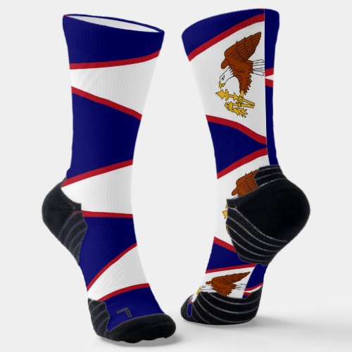 Athletic Crew Sock with flag of American Samoa