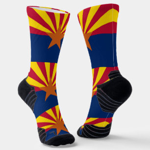 Athletic Crew Sock with flag of Arizona, U.S.