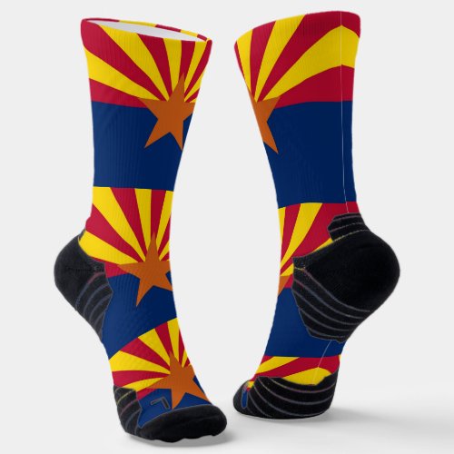 Athletic Crew Sock with flag of Arizona US
