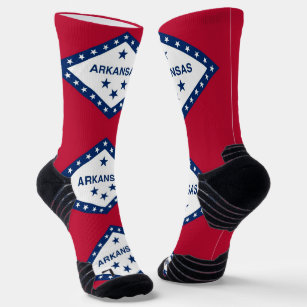 Athletic Crew Sock with flag of Arkansas, U.S.