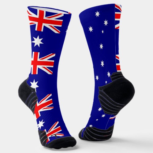 Athletic Crew Sock with flag of Australia