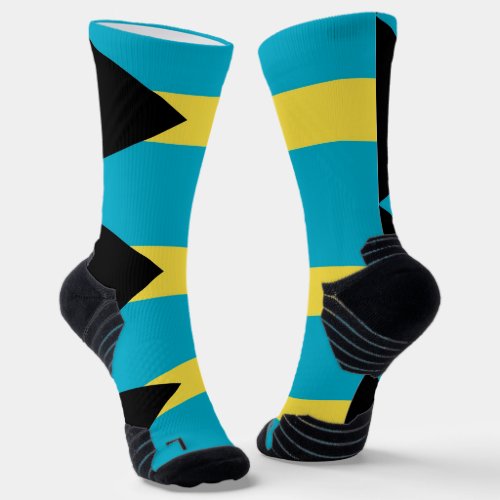 Athletic Crew Sock with flag of Bahamas