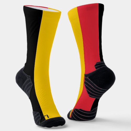 Athletic Crew Sock with flag of Belgium