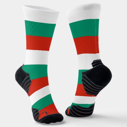 Athletic Crew Sock with flag of Bulgaria