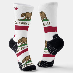 Athletic Crew Sock with flag of California, U.S.