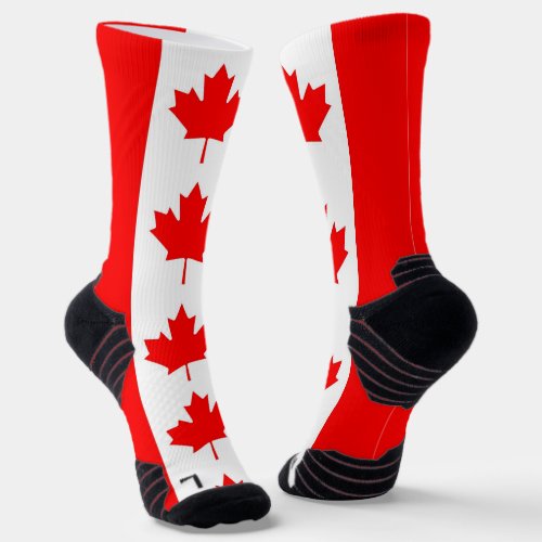 Athletic Crew Sock with flag of Canada
