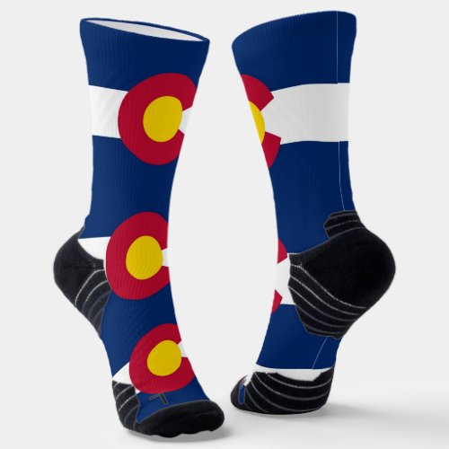 Athletic Crew Sock with flag of Colorado US