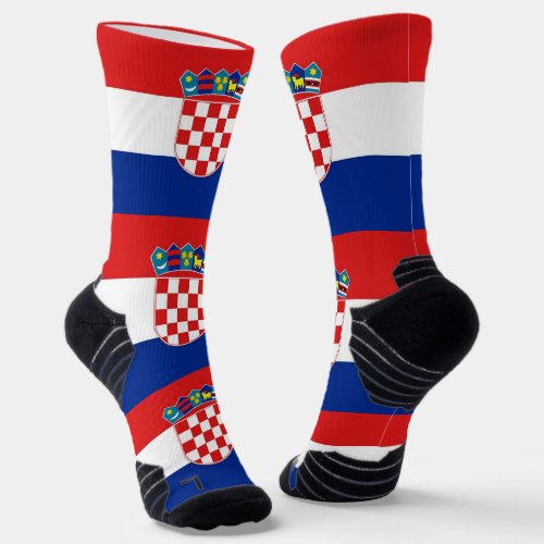 Athletic Crew Sock with flag of Croatia