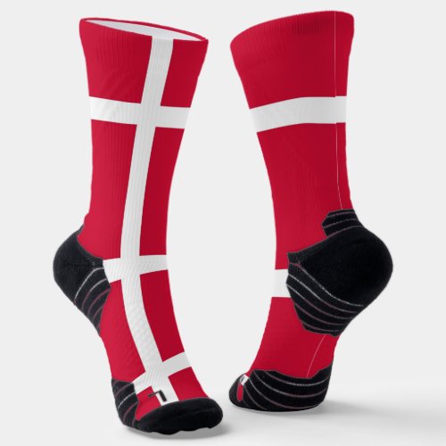Athletic Crew Sock with flag of Denmark