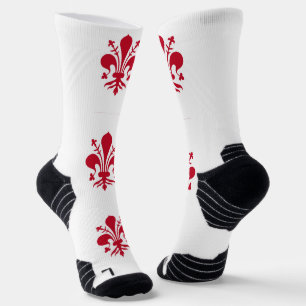 Athletic Crew Sock with flag of Florence, Italy