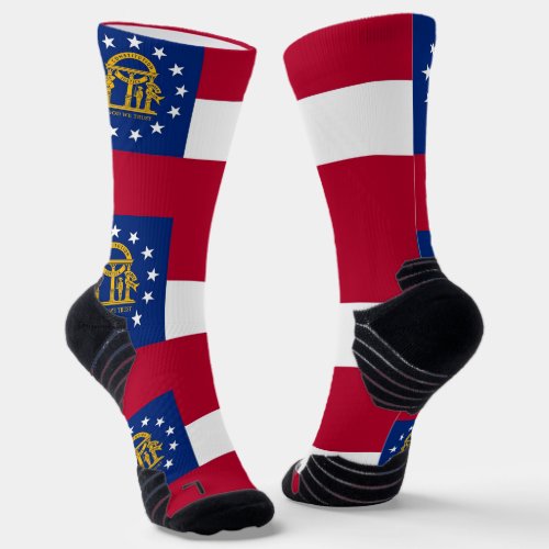 Athletic Crew Sock with flag of Georgia US