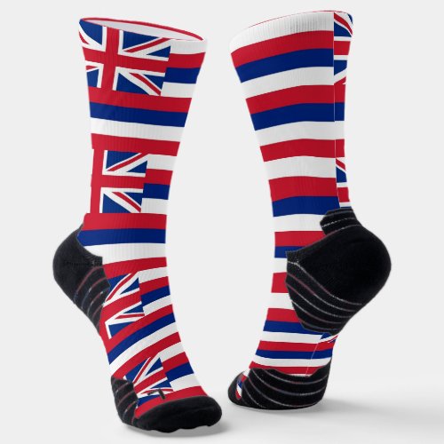 Athletic Crew Sock with flag of Hawaii US