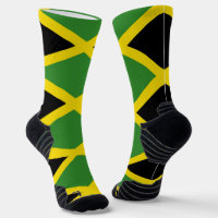 Athletic Crew Sock with flag of Jamaica