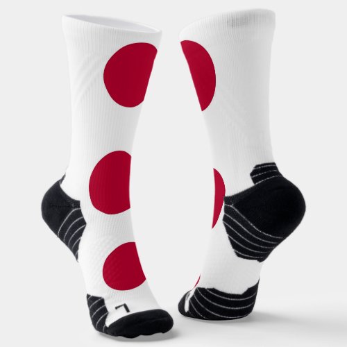 Athletic Crew Sock with flag of Japan