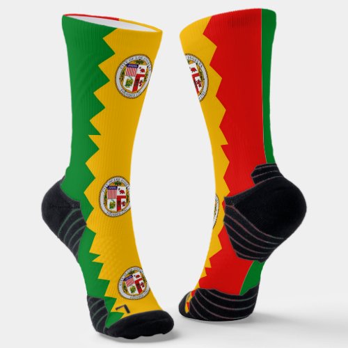 Athletic Crew Sock with flag of Los Angeles US