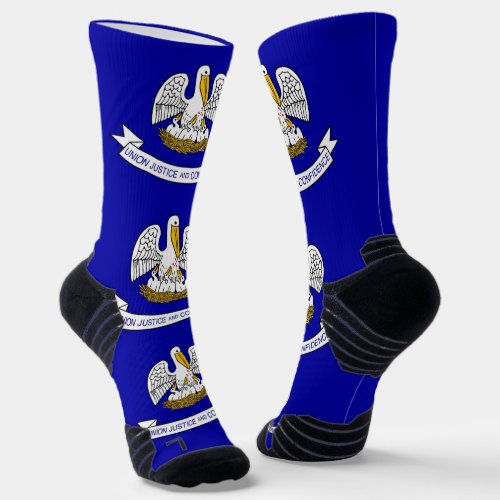 Athletic Crew Sock with flag of Louisiana US