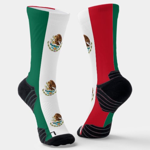 Athletic Crew Sock with flag of Mexico