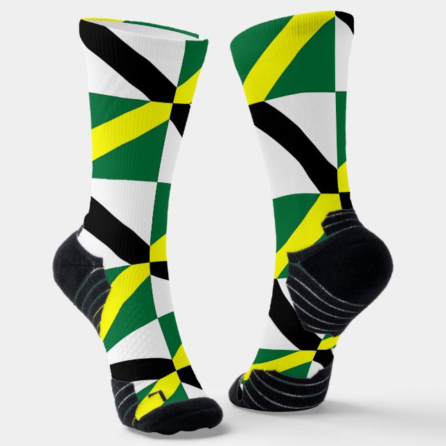 Athletic Crew Sock with flag of Monterey, U.S. (Angled)