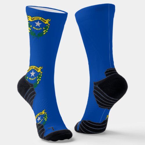 Athletic Crew Sock with flag of Nevada
