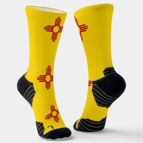 Athletic Crew Sock with flag of New Mexico