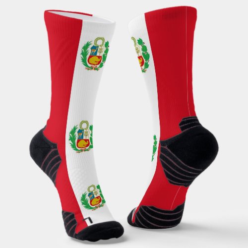 Athletic Crew Sock with flag of Peru