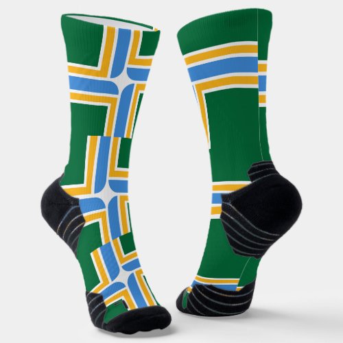 Athletic Crew Sock with flag of Portland City