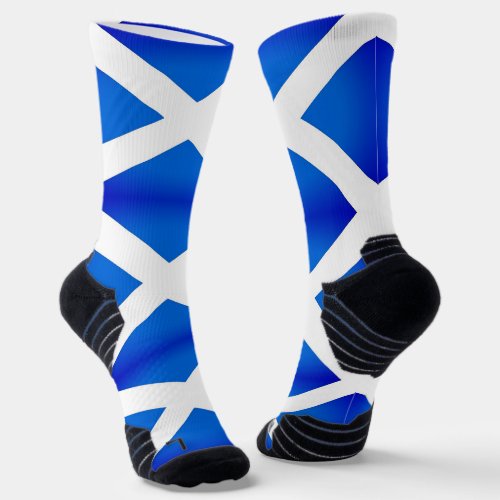Athletic Crew Sock with flag of Scotland UK